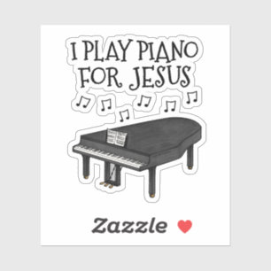 Ik speel piano voor Jezus, pianist van de Grote Pi Sticker