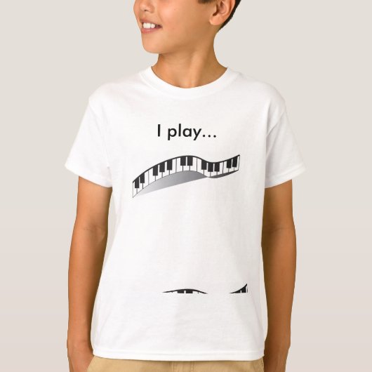 Ik speel pianoshirt t-shirt (Voorkant)
