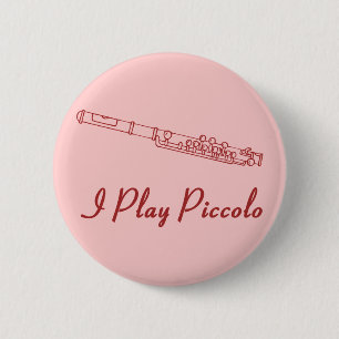 Ik speel Piccolo Ronde Button 5,7 Cm