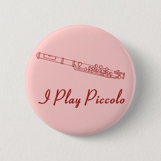 Ik speel Piccolo Ronde Button 5,7 Cm (Voorkant)