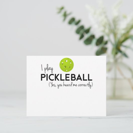 Ik speel Pickleball Briefkaart (Staand voorkant)