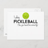 Ik speel Pickleball Briefkaart (Voorkant / Achterkant)