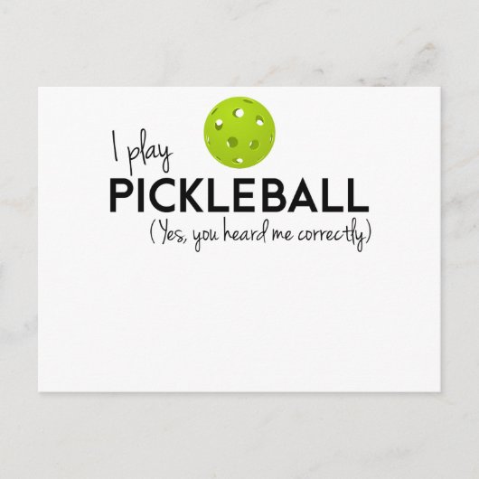 Ik speel Pickleball Briefkaart (Voorkant)