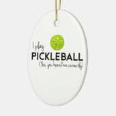 Ik speel Pickleball Keramisch Ornament (Links)