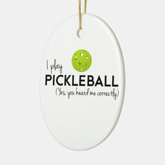 Ik speel Pickleball Keramisch Ornament (Links)