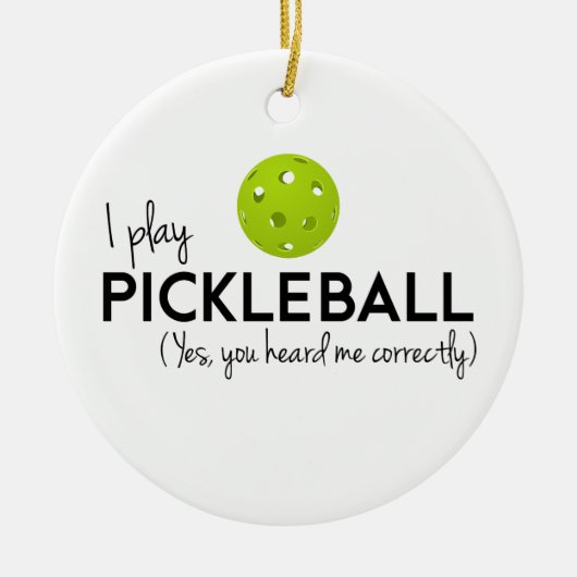 Ik speel Pickleball Keramisch Ornament (Voorkant)