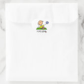 Ik speel poker hart sticker (Tas)