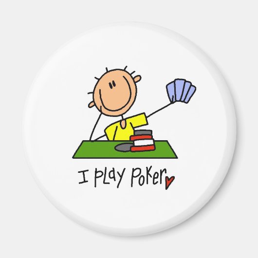 Ik speel poker magneet (Voorkant)