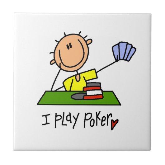 Ik Speel Poker Tegeltje (Voorkant)
