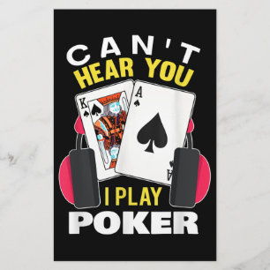 Ik speel Poker Texas Holdem Player. Briefpapier