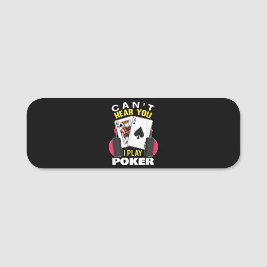 Ik speel Poker Texas Holdem Player. Naamplaatje (Voorkant)