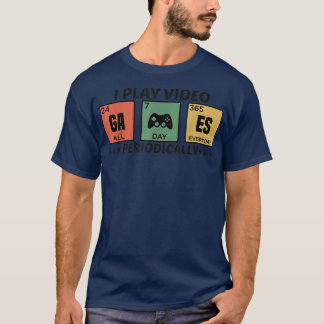 Ik speel regelmatig videospelletjes, grappig video t-shirt