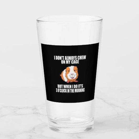 Ik speel 's morgens met een Guine-varken Glas (Voorkant)