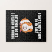 Ik speel 's morgens met een Guine-varken Legpuzzel (Horizontaal)