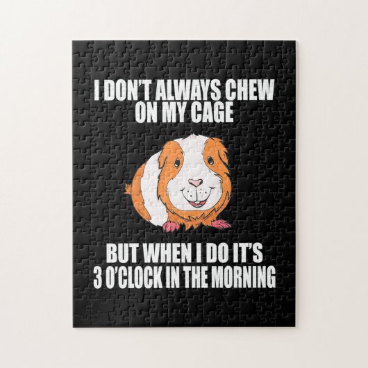 Ik speel 's morgens met een Guine-varken Legpuzzel (Verticaal)