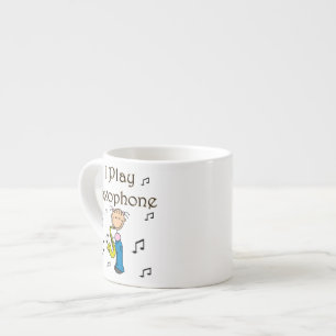 Ik Speel Saxofoon Stick Figure T-shirts en Cadeaus Espresso Kop