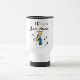 Ik Speel Saxofoon T-shirts en Cadeaus Reisbeker