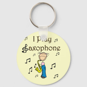Ik speel saxofoon T-shirts en cadeaus Sleutelhanger