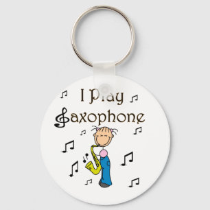 Ik speel saxofoon T-shirts en cadeaus Sleutelhanger