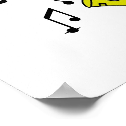 Ik speel Saxophone Stick Figuur T-shirts en cadeau Poster (Hoek)