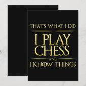 ik speel schaken en ik ken dingen die schaken feestdagenkaart (Voorkant / Achterkant)