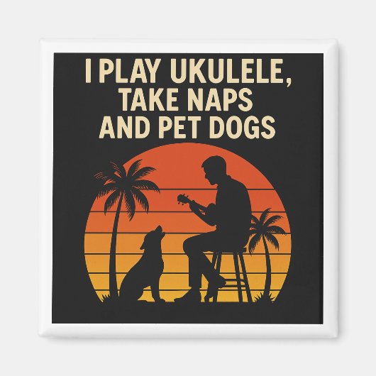Ik speel ukulele - magneet (Voorkant)