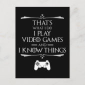 Ik speel videogames en ken het Briefkaart van ding (Voorkant)