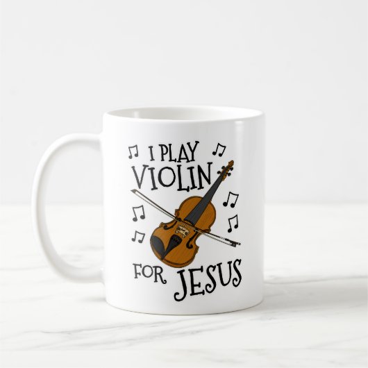 Ik speel viool voor Jezus, Christelijk violist Koffiemok (Links)