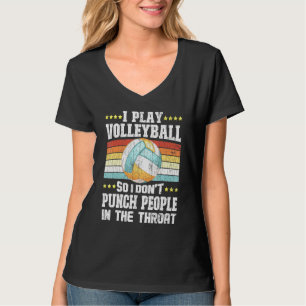 Ik speel Volleyball Grafisch voor de spelerscoach T-shirt