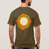Ik speel Volleyball Yellow Sun - bruin T-shirt (Achterkant)
