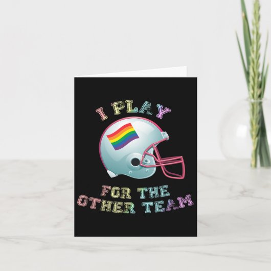 Ik speel voor het andere team Gay Pride Football Kaart (Voorkant)