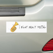 Ik speel zwaar metaal bumpersticker (Op auto)