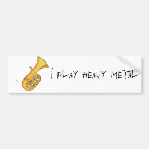 Ik speel zwaar metaal bumpersticker