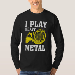 Ik speel zware metalen Franse muzikant T-shirt