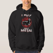 Ik speel zware metalen Tuba Sousaphone Marching Ba Hoodie (Voorkant)