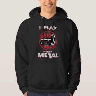 Ik speel zware metalen Tuba Sousaphone Marching Ba Hoodie