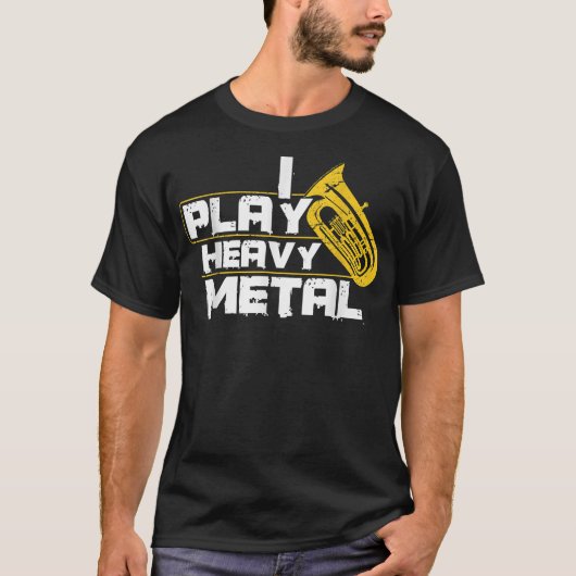 Ik speel zware metalen tuba t-shirt (Voorkant)