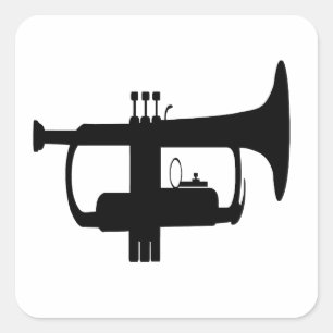 Ik speel zware metalen Tuba Vierkante Sticker