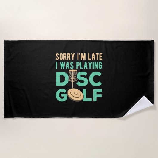 Ik speelde Disc Golf Strandlaken (Voorkant)