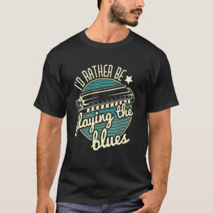 Ik speelde liever de Blues Harmonica Player H T-shirt