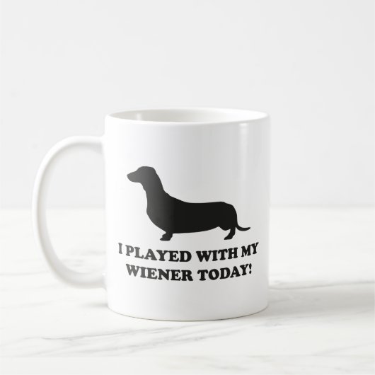 Ik speelde met mijn vrouw vandaag koffie Mok (Links)