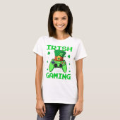 Ik Speelde St. Patrick's Day Videogame Controller T-shirt (Voorkant volledig)