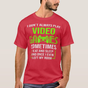 IK SPEL ALTIJD VIDEO GAMES Gamer Boys Tiener Fu T-shirt