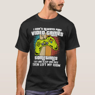 IK SPEL ALTIJD VIDEO GAMES Gamer Boys Tiener Fu T-shirt