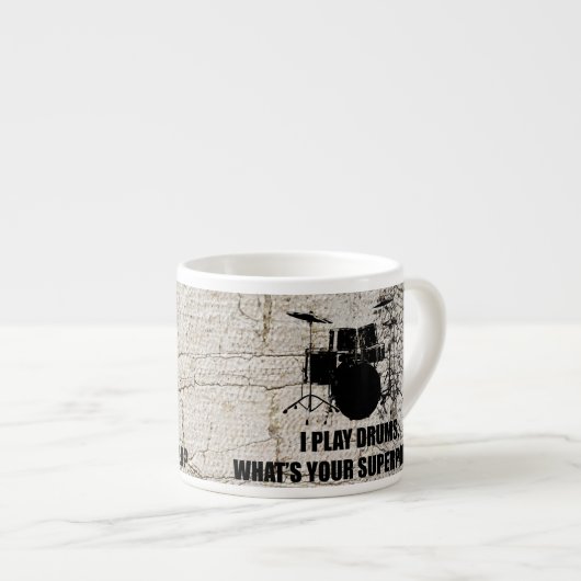 IK SPEL DRUMS, WAT IS JE SUPERPOWER? ESPRESSO KOP (Voorkant rechts)