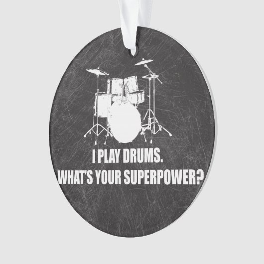 IK SPEL DRUMS, WAT IS JE SUPERPOWER? ORNAMENT (voorkant)