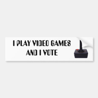 IK SPEL VIDEO GAMES EN IK STEM BUMPERSTICKER