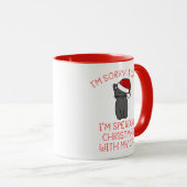 Ik spendeer Kerstmis met mijn kat grappig. Mok (Voorkant rechts)