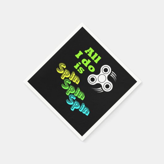 Ik spin alleen Fidget Spinner Servetten (Hoek)