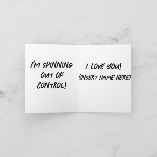 Ik spinnen uit controlegroet kaart (Binnen)